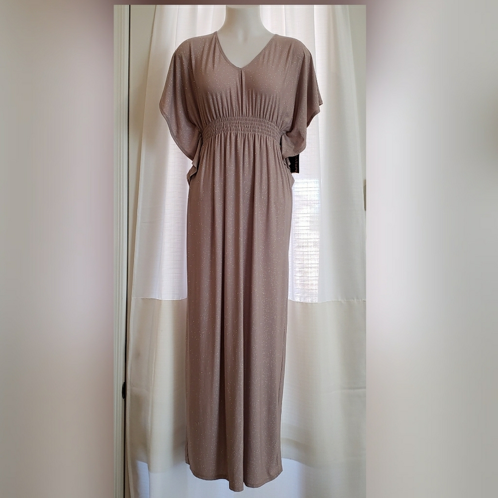 Glitter Champagne Evening Dress